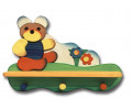 Estanteria colgador infantil Oso Flores